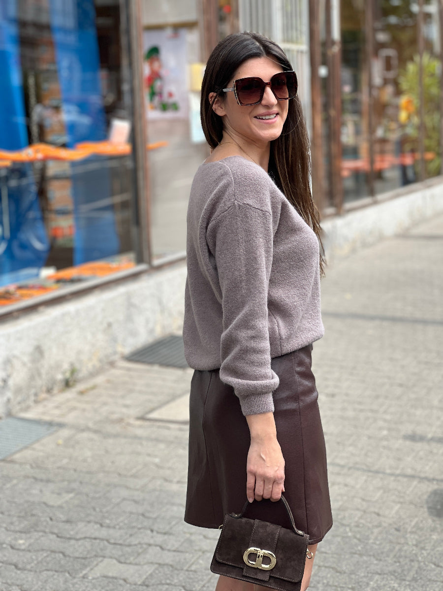 Pullover Babyalpaca V-Ausschnitt Basic No129 concept store Duesseldorf